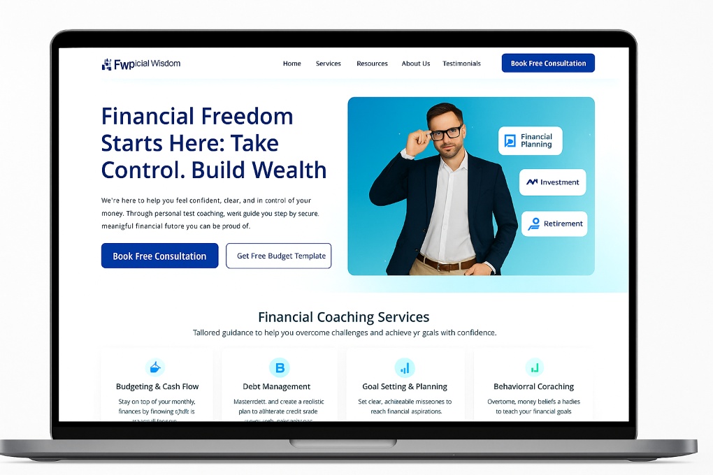 fwc project done by nextuix our website design work for financial wisdon coach in london