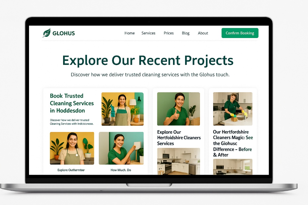 glohus project done by nextuix website design agency in london