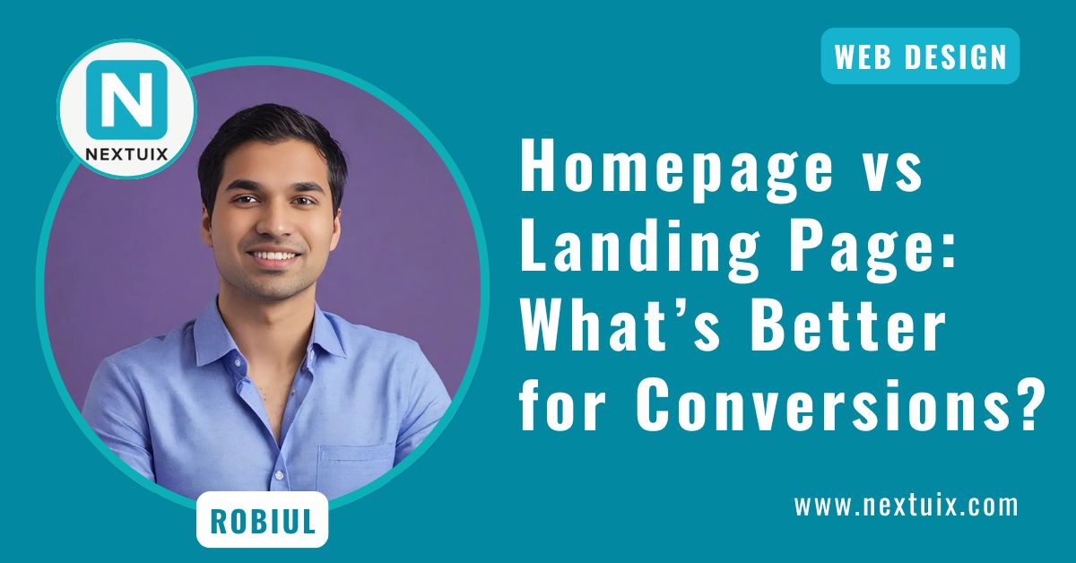 differences between homepages and landing pages